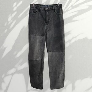 HOLLISTER Black Jeans patchwork size 27x33 or Junior’s 5 long